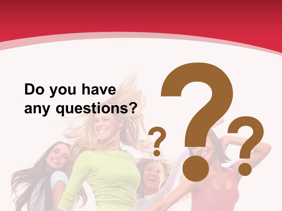 A Group Of Young Women Are Dancing Together PowerPoint Template