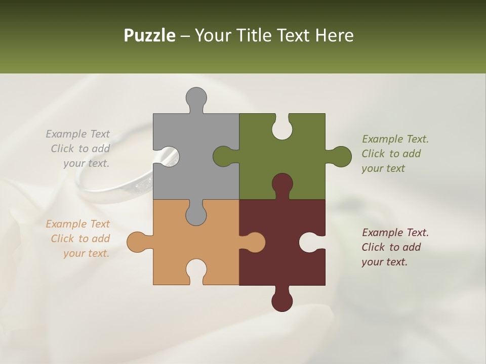 Two Wedding Rings Sitting On Top Of A White Rose PowerPoint Template