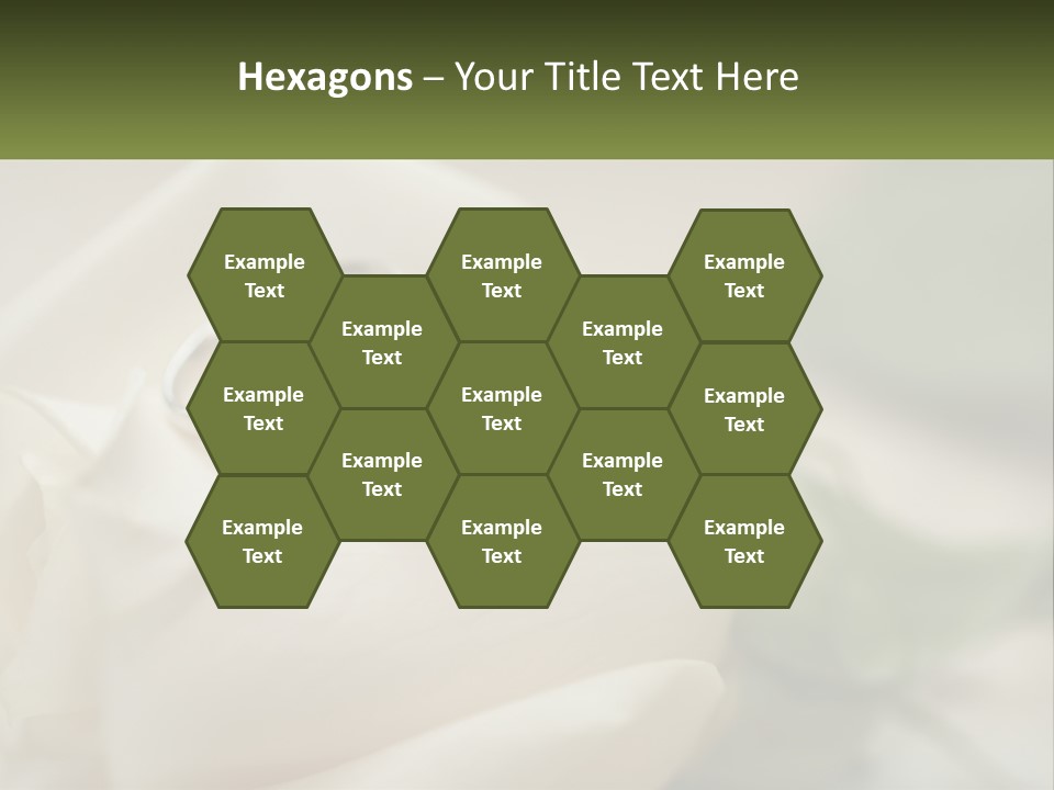 Two Wedding Rings Sitting On Top Of A White Rose PowerPoint Template