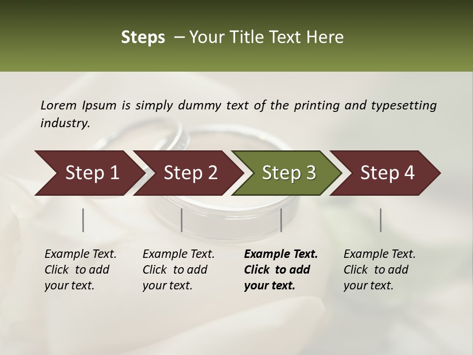 Two Wedding Rings Sitting On Top Of A White Rose PowerPoint Template