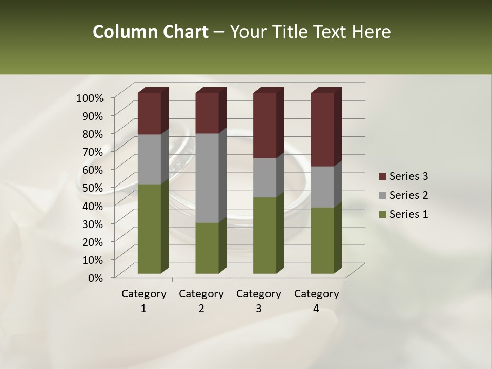 Two Wedding Rings Sitting On Top Of A White Rose PowerPoint Template