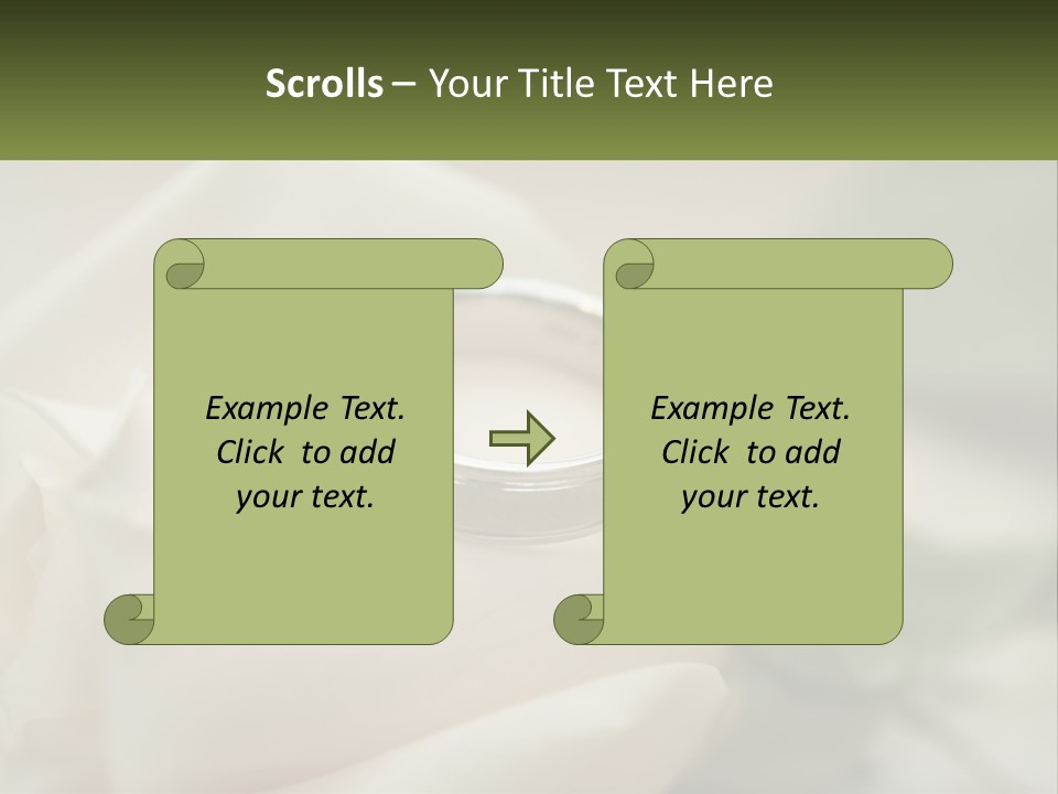 Two Wedding Rings Sitting On Top Of A White Rose PowerPoint Template