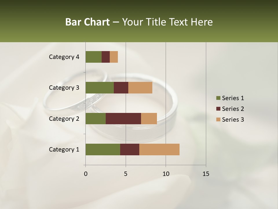 Two Wedding Rings Sitting On Top Of A White Rose PowerPoint Template