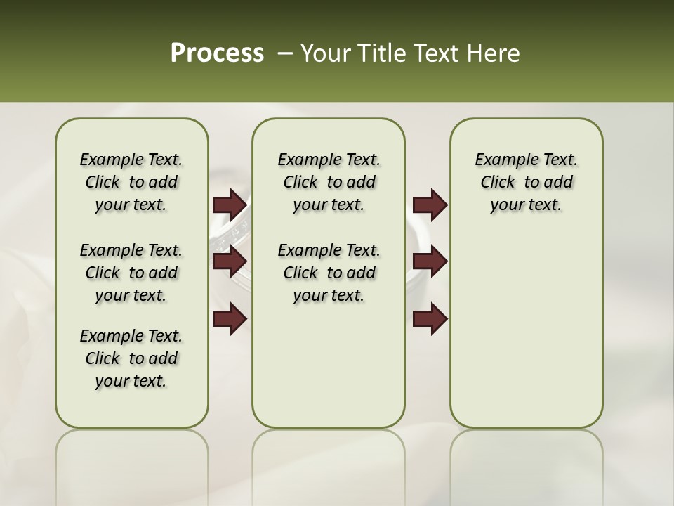 Two Wedding Rings Sitting On Top Of A White Rose PowerPoint Template