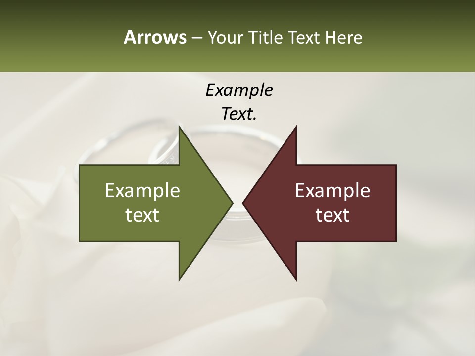 Two Wedding Rings Sitting On Top Of A White Rose PowerPoint Template