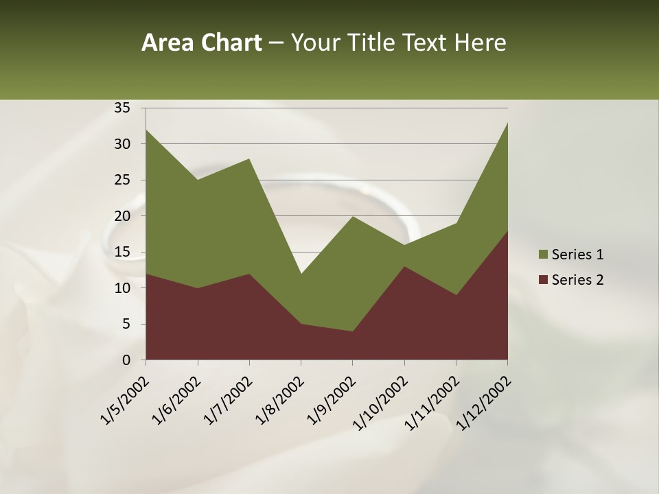 Two Wedding Rings Sitting On Top Of A White Rose PowerPoint Template