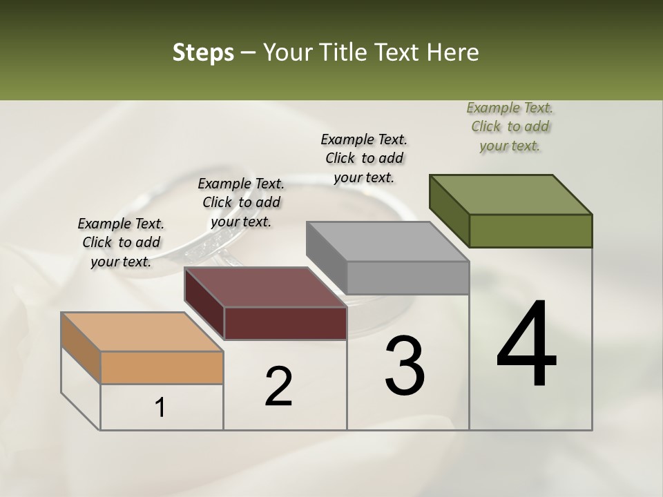 Two Wedding Rings Sitting On Top Of A White Rose PowerPoint Template