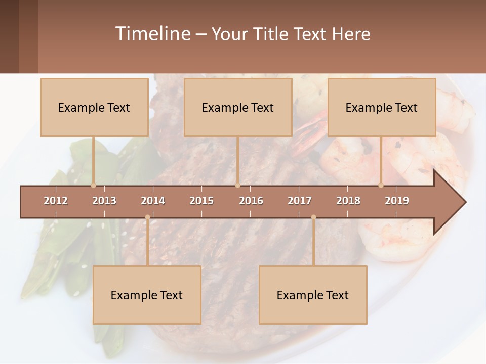 A White Plate Topped With Meat And Shrimp PowerPoint Template