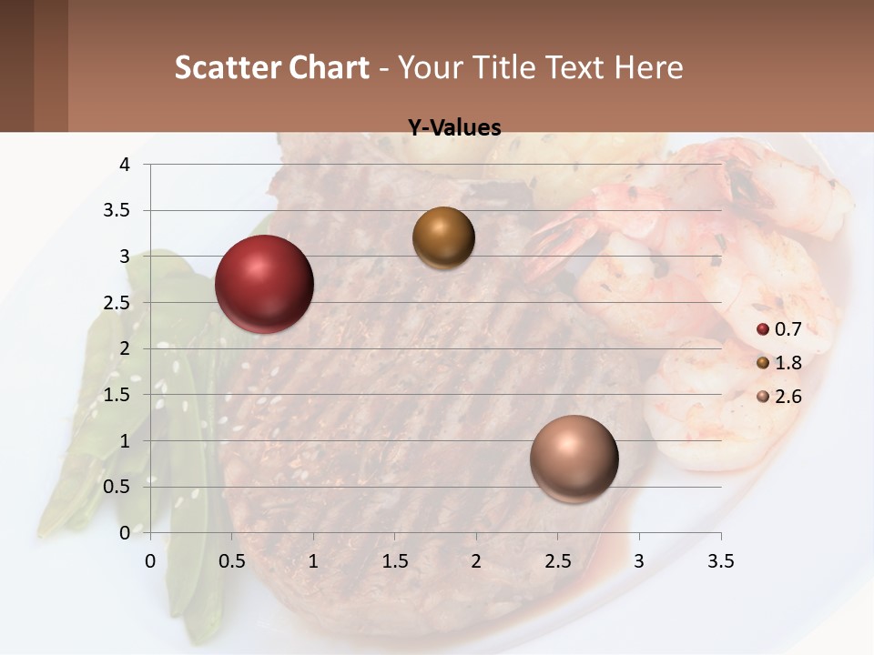 A White Plate Topped With Meat And Shrimp PowerPoint Template
