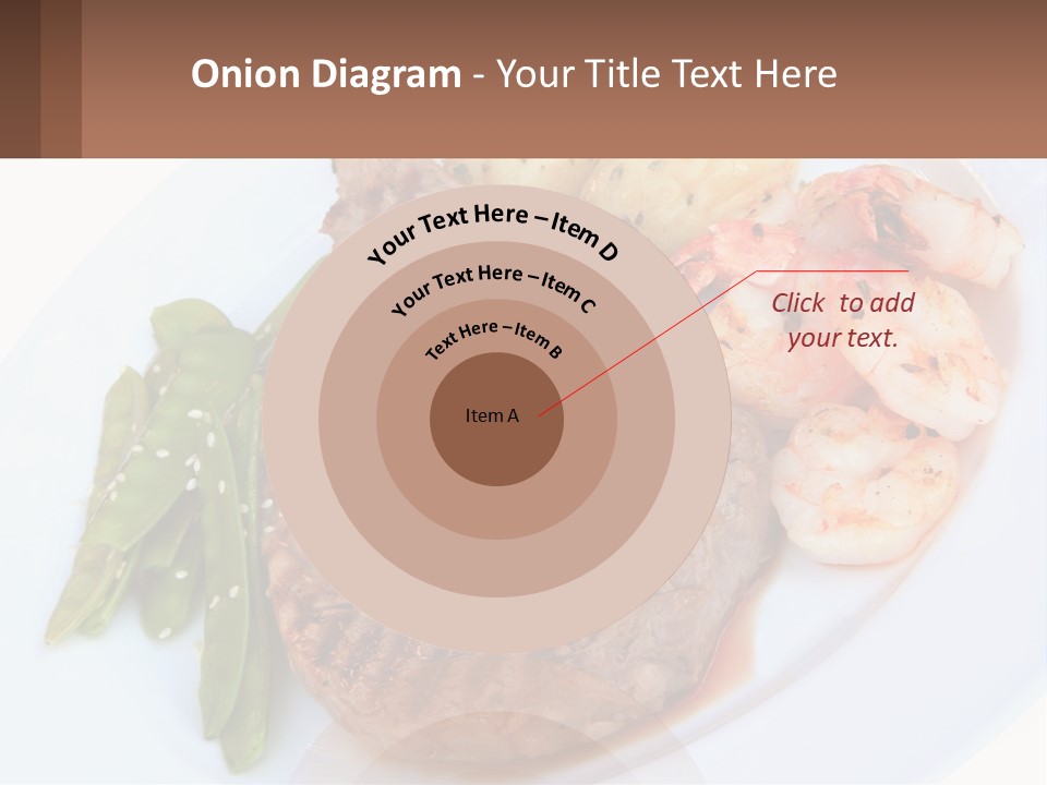 A White Plate Topped With Meat And Shrimp PowerPoint Template