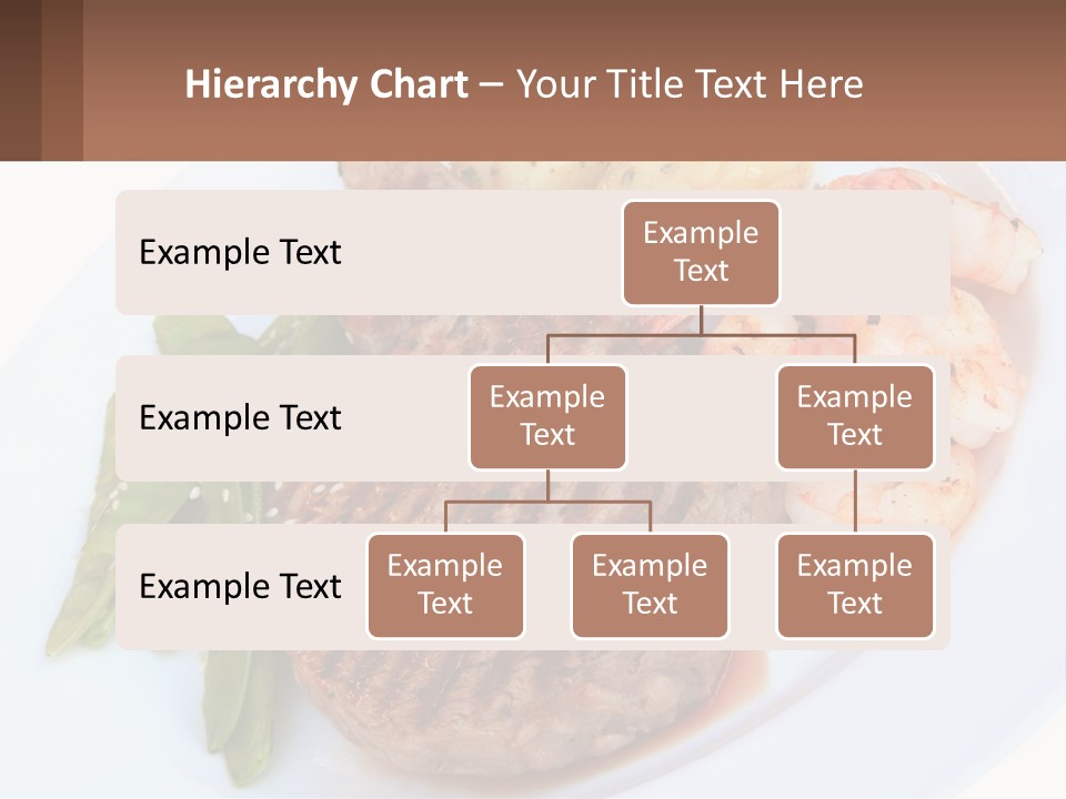 A White Plate Topped With Meat And Shrimp PowerPoint Template