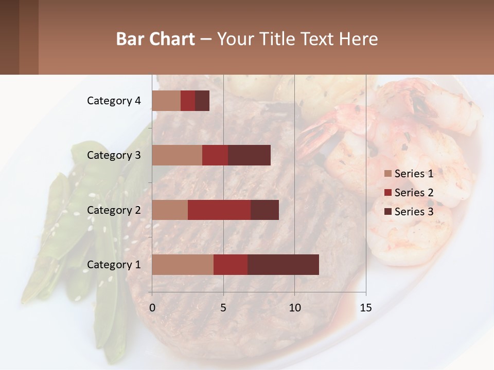 A White Plate Topped With Meat And Shrimp PowerPoint Template