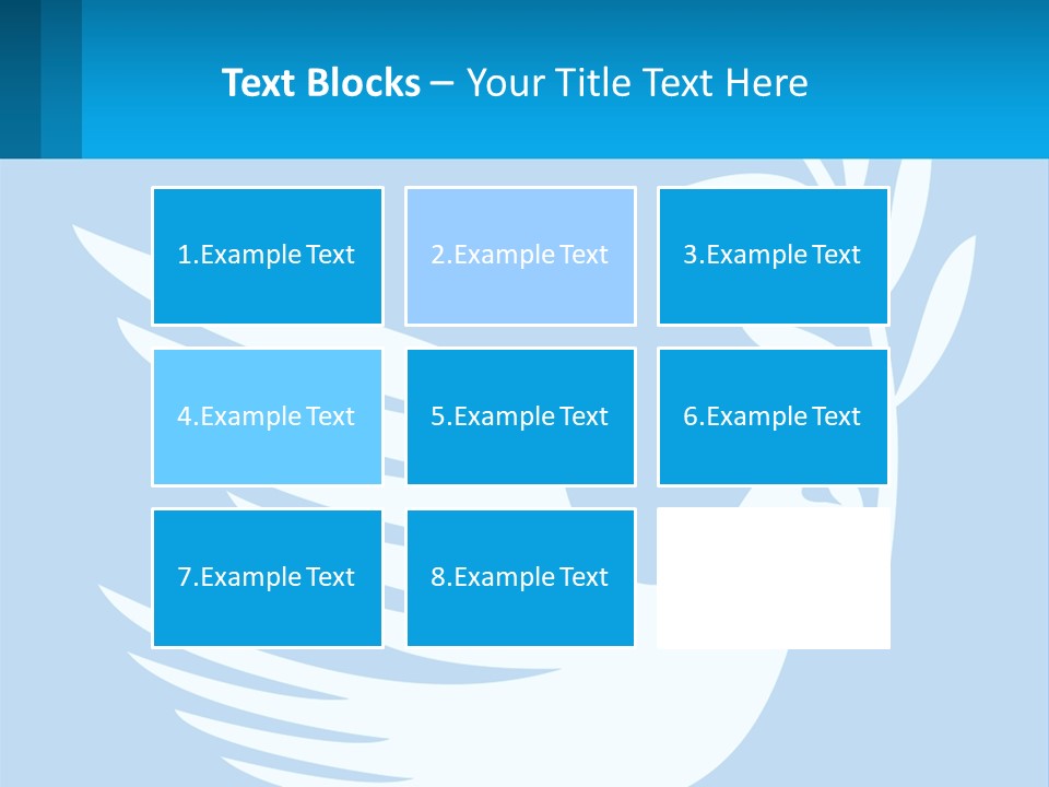 A White Dove With A Twig On A Blue Background PowerPoint Template