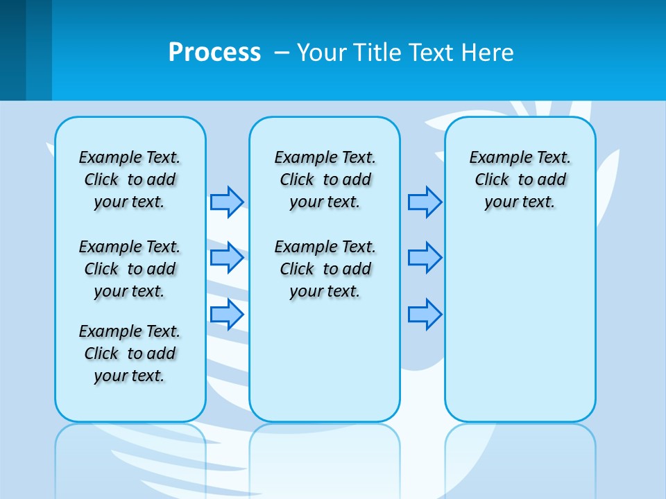 A White Dove With A Twig On A Blue Background PowerPoint Template