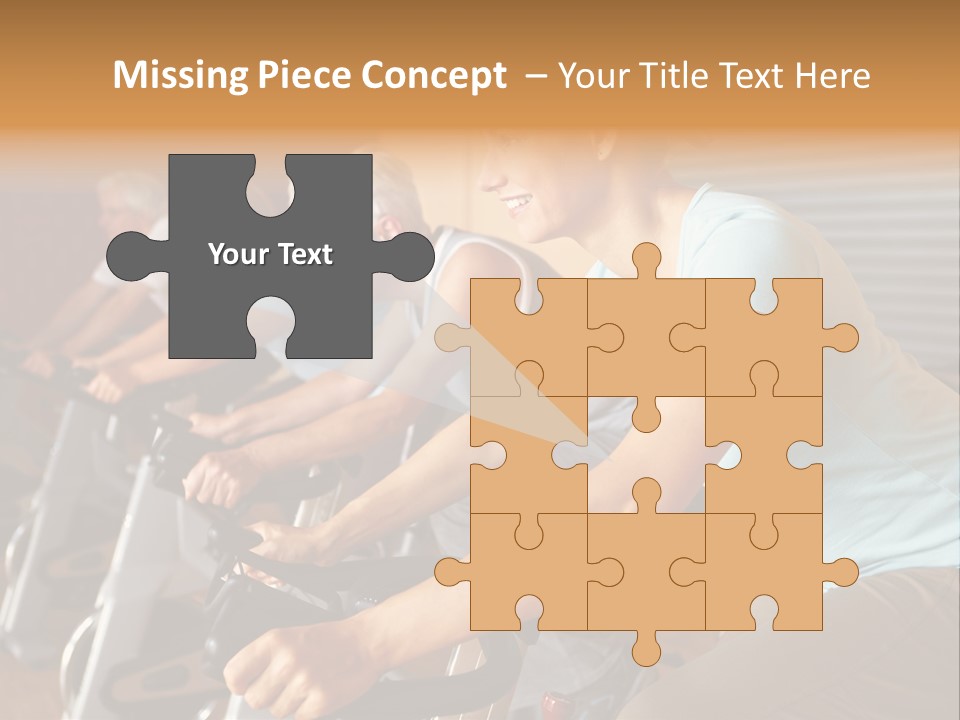 A Group Of People Riding Stationary Bikes In A Gym PowerPoint Template