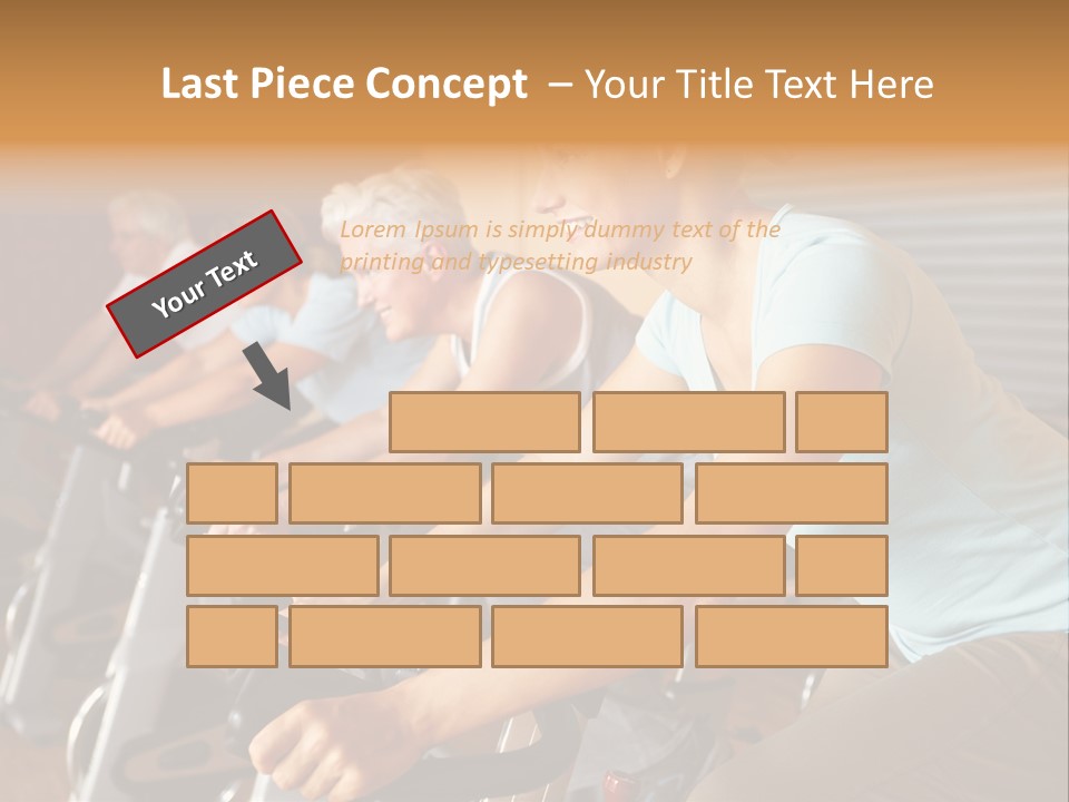 A Group Of People Riding Stationary Bikes In A Gym PowerPoint Template