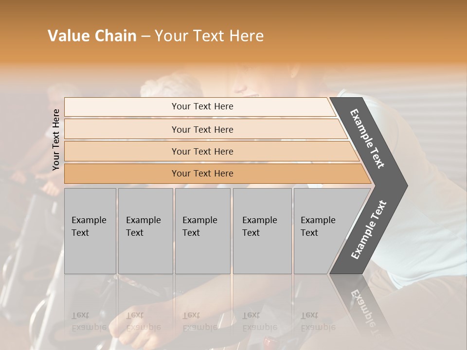 A Group Of People Riding Stationary Bikes In A Gym PowerPoint Template