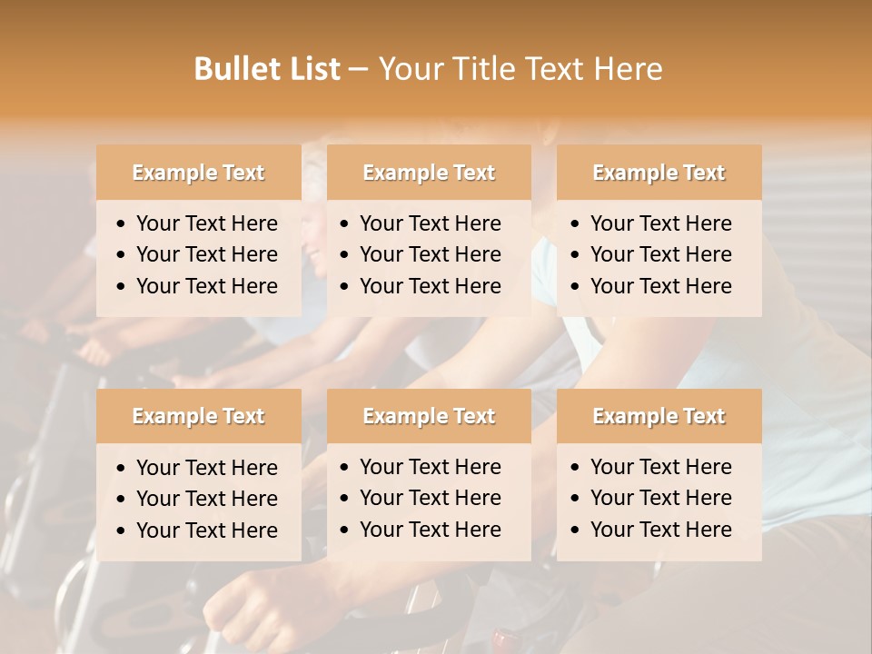 A Group Of People Riding Stationary Bikes In A Gym PowerPoint Template