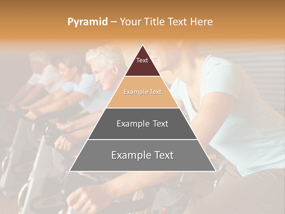 A Group Of People Riding Stationary Bikes In A Gym PowerPoint Template