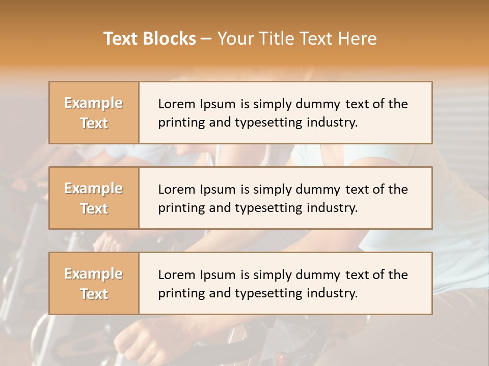 A Group Of People Riding Stationary Bikes In A Gym PowerPoint Template