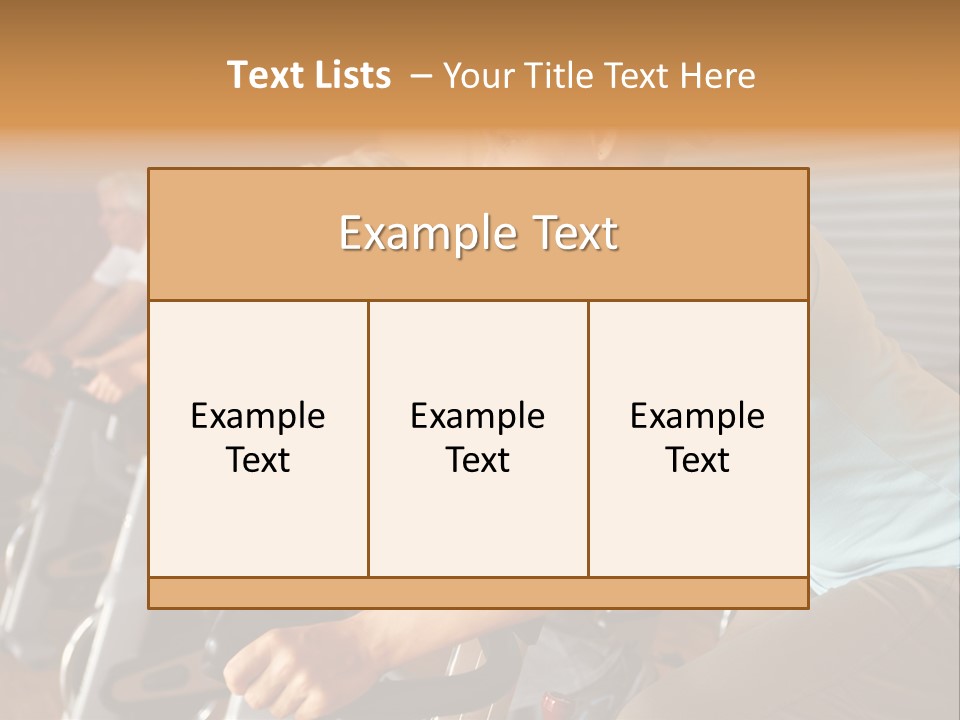 A Group Of People Riding Stationary Bikes In A Gym PowerPoint Template