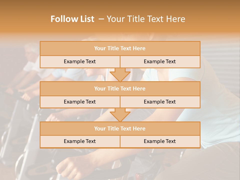 A Group Of People Riding Stationary Bikes In A Gym PowerPoint Template
