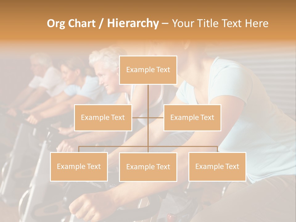 A Group Of People Riding Stationary Bikes In A Gym PowerPoint Template