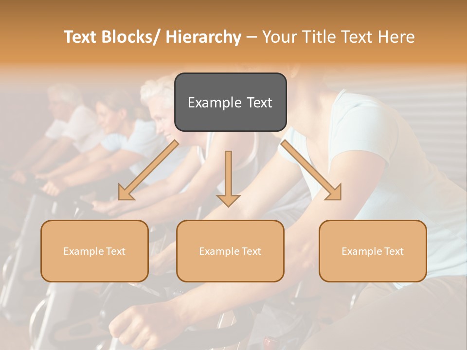 A Group Of People Riding Stationary Bikes In A Gym PowerPoint Template