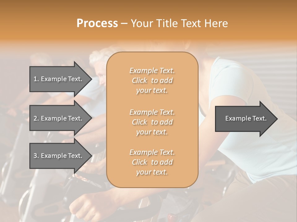 A Group Of People Riding Stationary Bikes In A Gym PowerPoint Template