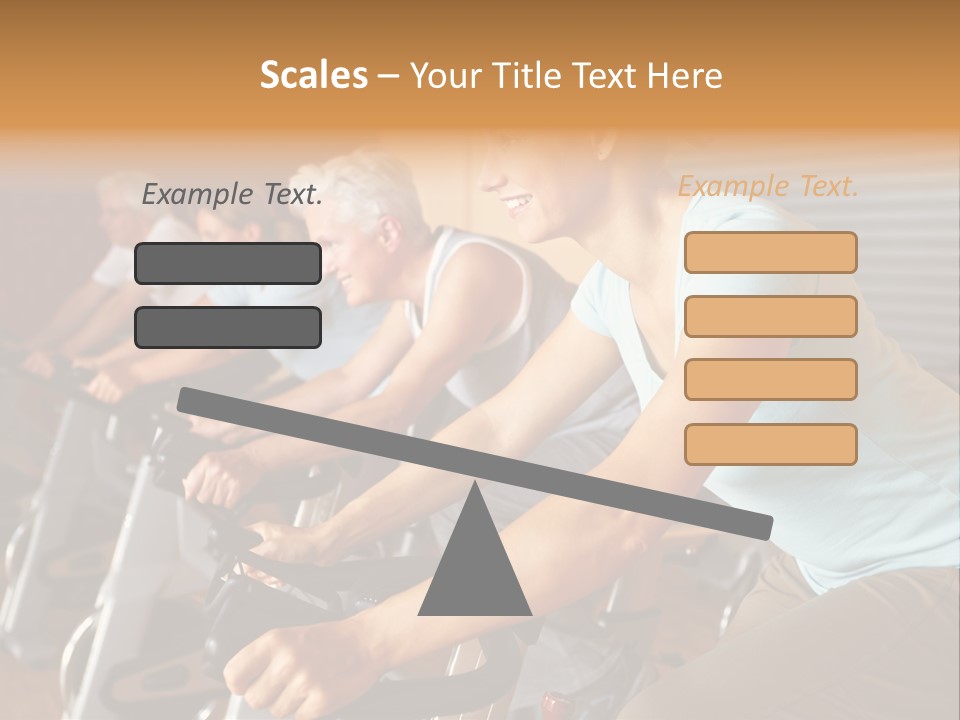A Group Of People Riding Stationary Bikes In A Gym PowerPoint Template