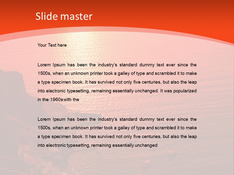 A Large Body Of Water With A Boat In The Distance PowerPoint Template