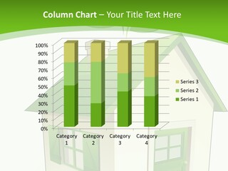 A House With Green Leaves On Top Of It PowerPoint Template