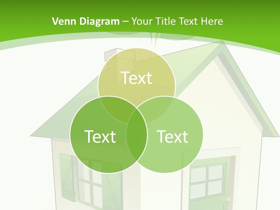 A House With Green Leaves On Top Of It PowerPoint Template