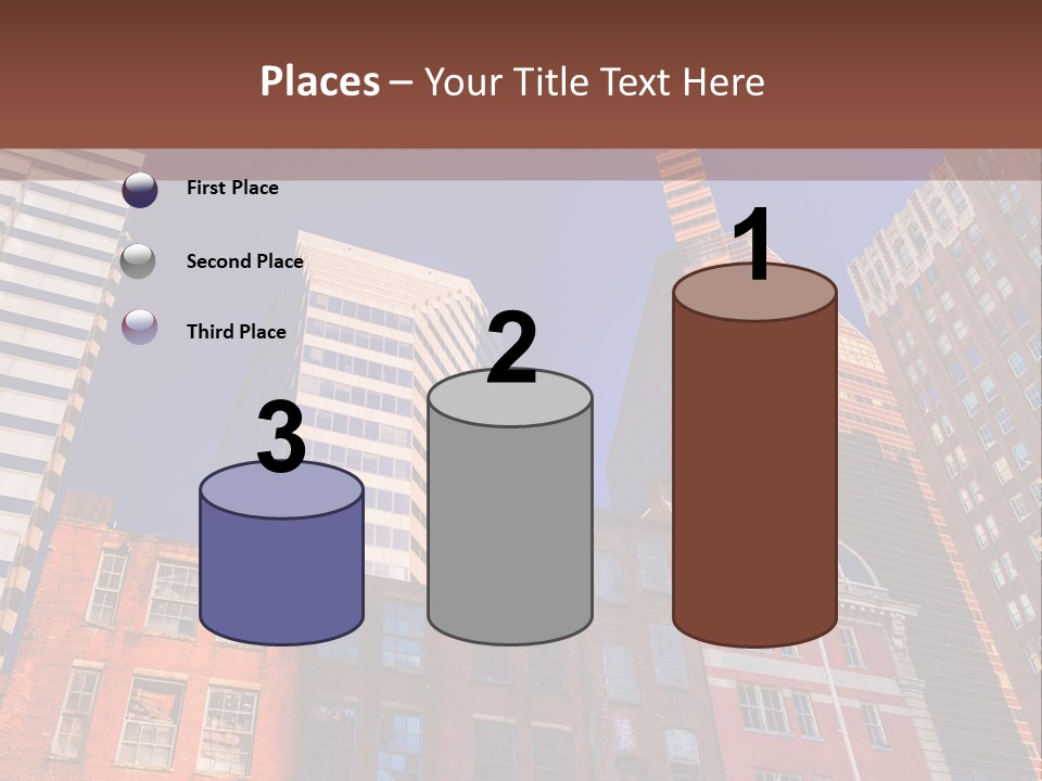 A Group Of Buildings With A Blue Sky In The Background PowerPoint Template