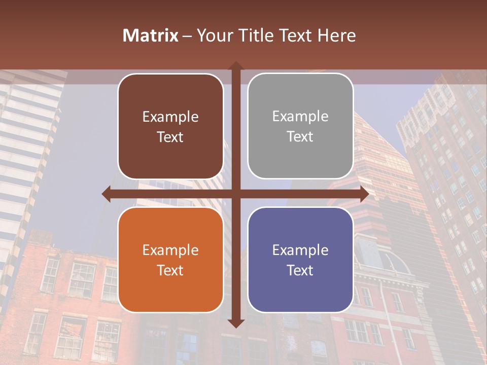 A Group Of Buildings With A Blue Sky In The Background PowerPoint Template