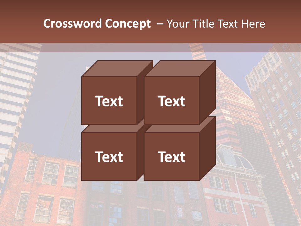A Group Of Buildings With A Blue Sky In The Background PowerPoint Template