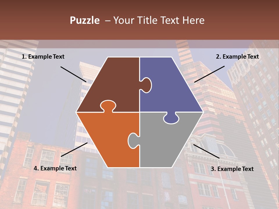 A Group Of Buildings With A Blue Sky In The Background PowerPoint Template