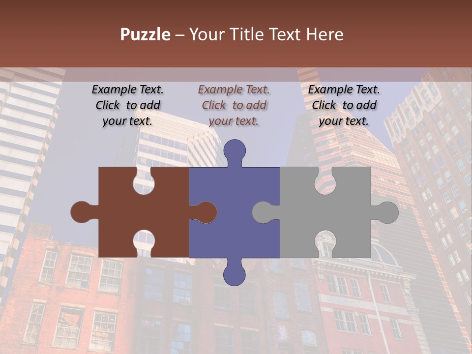 A Group Of Buildings With A Blue Sky In The Background PowerPoint Template