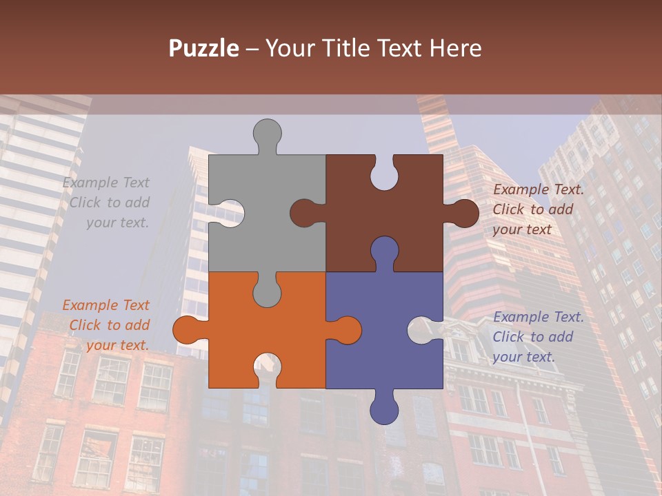 A Group Of Buildings With A Blue Sky In The Background PowerPoint Template