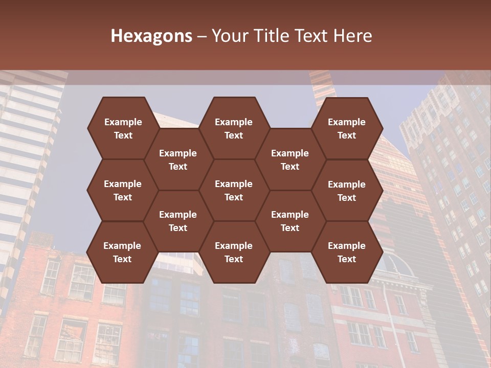 A Group Of Buildings With A Blue Sky In The Background PowerPoint Template