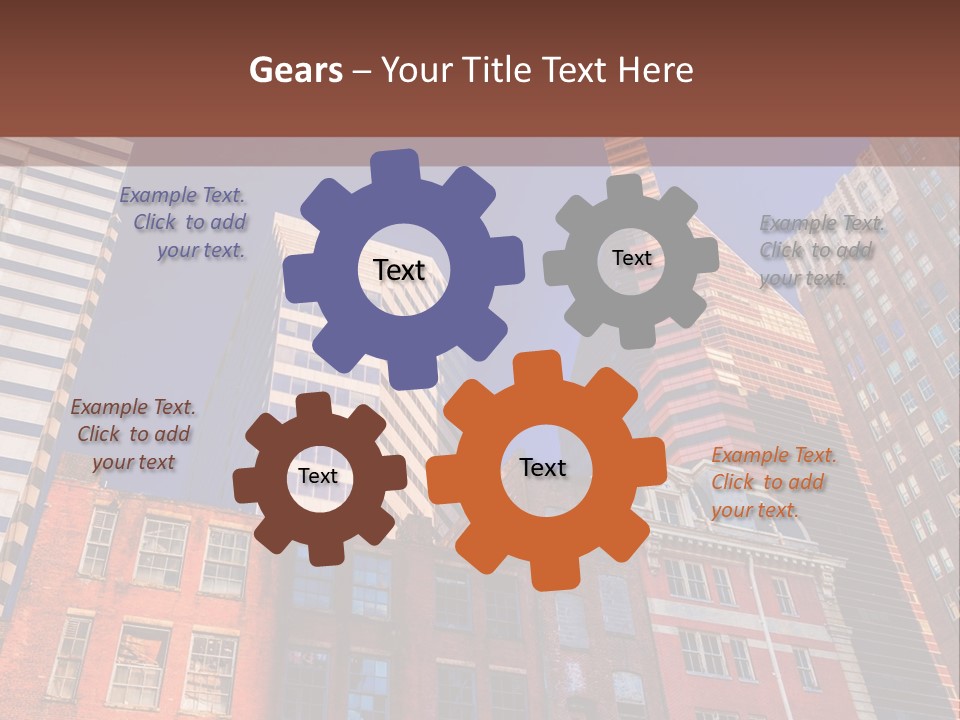 A Group Of Buildings With A Blue Sky In The Background PowerPoint Template