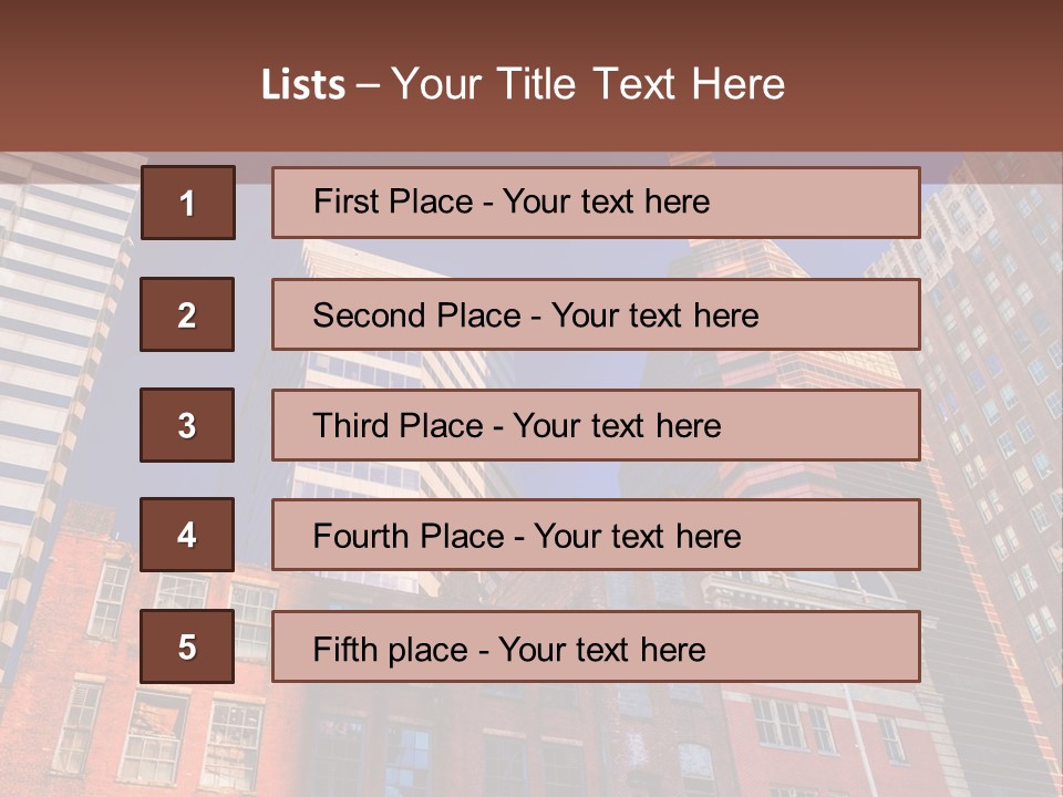 A Group Of Buildings With A Blue Sky In The Background PowerPoint Template