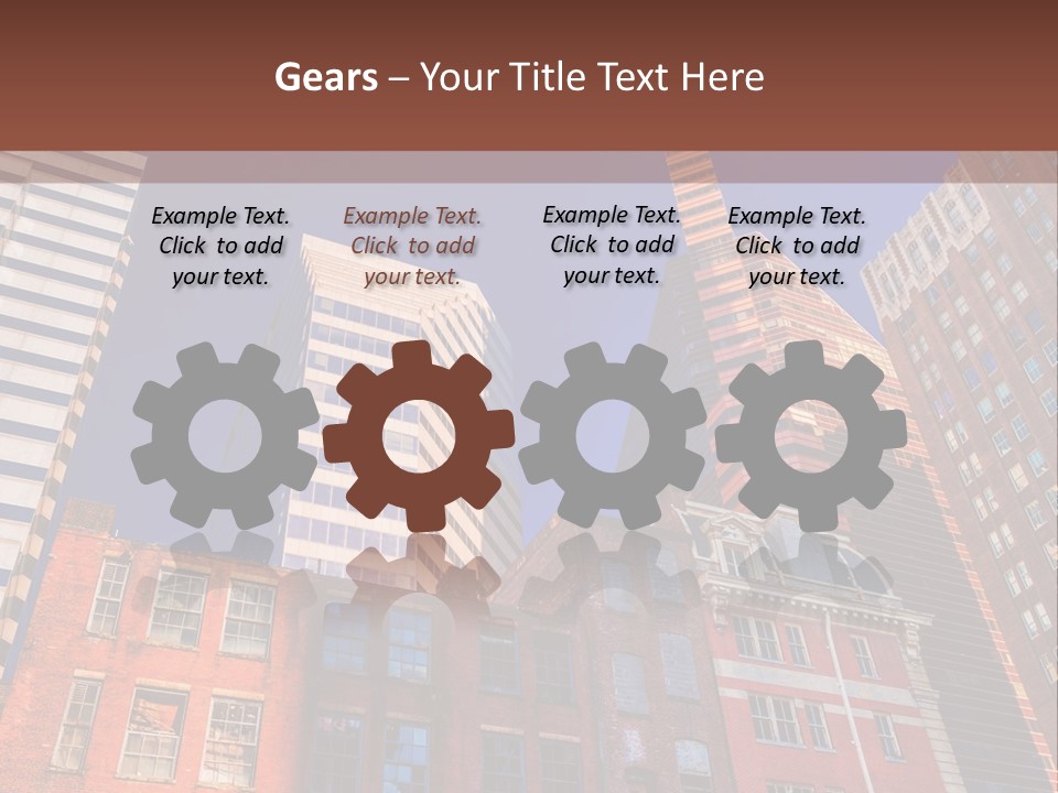 A Group Of Buildings With A Blue Sky In The Background PowerPoint Template