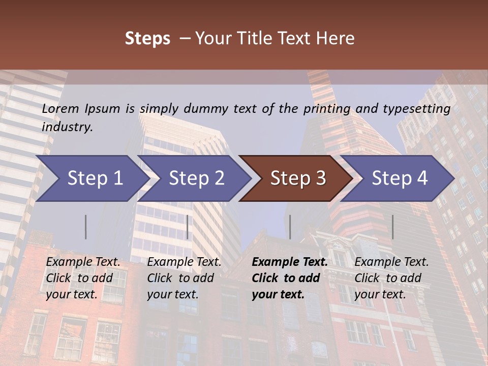 A Group Of Buildings With A Blue Sky In The Background PowerPoint Template