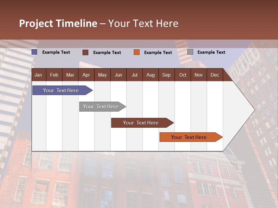 A Group Of Buildings With A Blue Sky In The Background PowerPoint Template