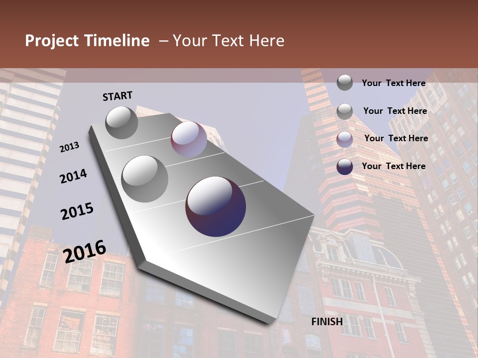 A Group Of Buildings With A Blue Sky In The Background PowerPoint Template