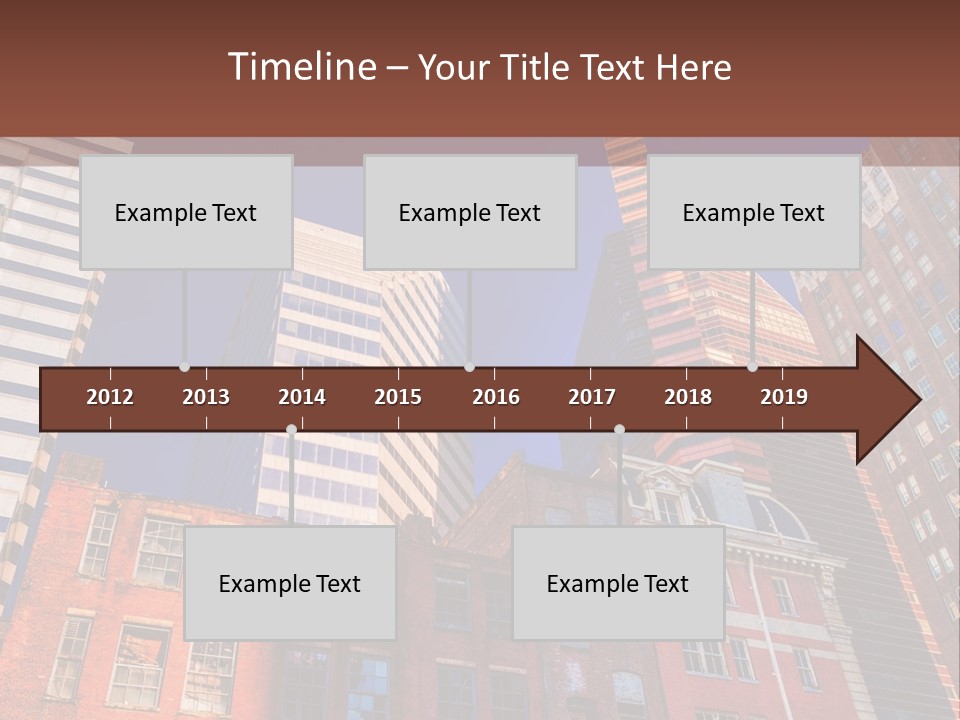 A Group Of Buildings With A Blue Sky In The Background PowerPoint Template