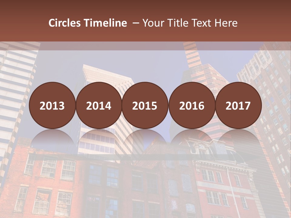 A Group Of Buildings With A Blue Sky In The Background PowerPoint Template