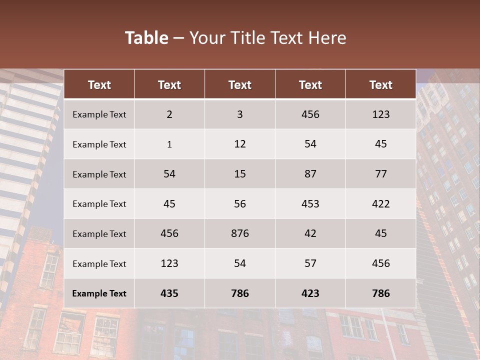 A Group Of Buildings With A Blue Sky In The Background PowerPoint Template