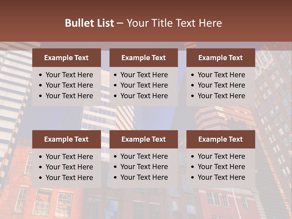A Group Of Buildings With A Blue Sky In The Background PowerPoint Template